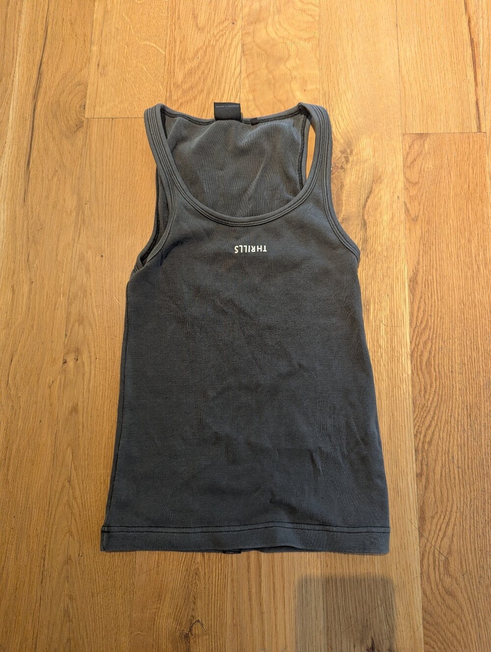 Thrills Charcoal Ribbed Tank Top